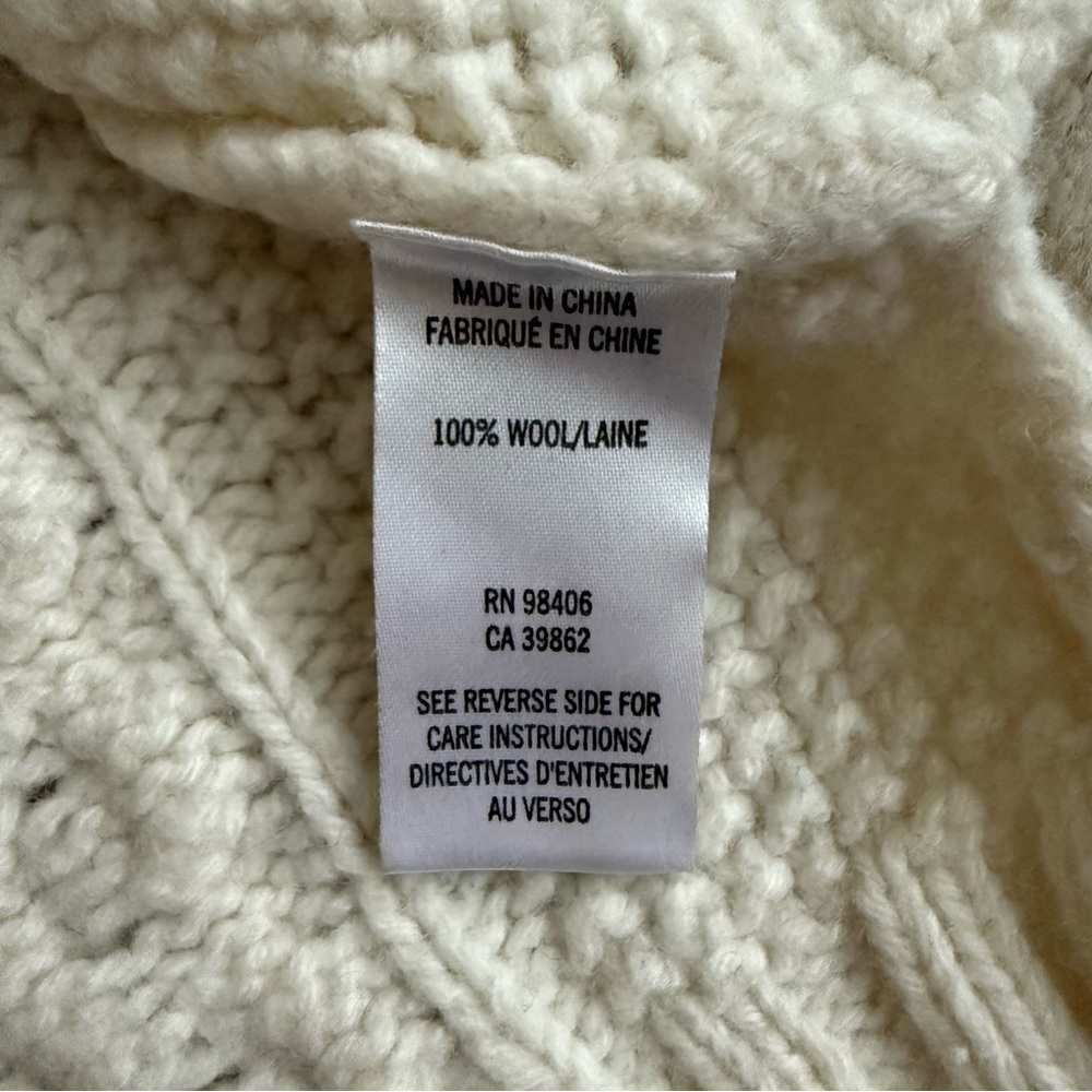 Theory Cream Cable Knit Sweater XS - Picture 4 of 6